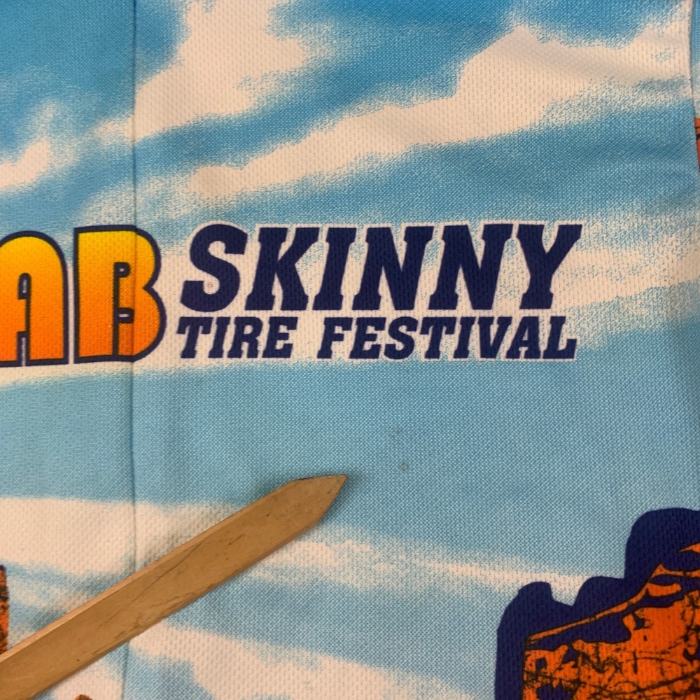 Primal Wear‎ Moab Skinny Tire Festival 2004 Cycling Jersey Mens M Blue Orange - Picture 9 of 10